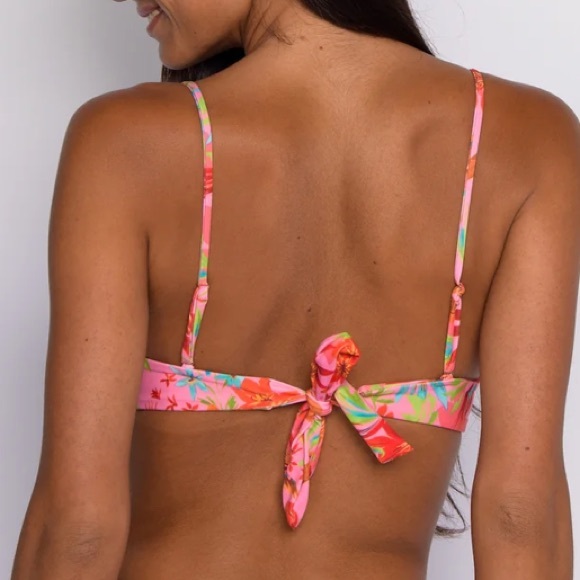 Skatie Bikini Kate Red on pink roses print - Picture 5 of 5